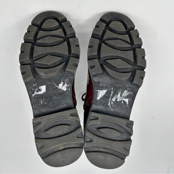 Donald J. Pliner Elyas Lace Up Boots Maroon Size 6 - Picture 10 of 15